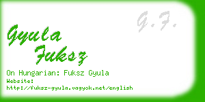 gyula fuksz business card